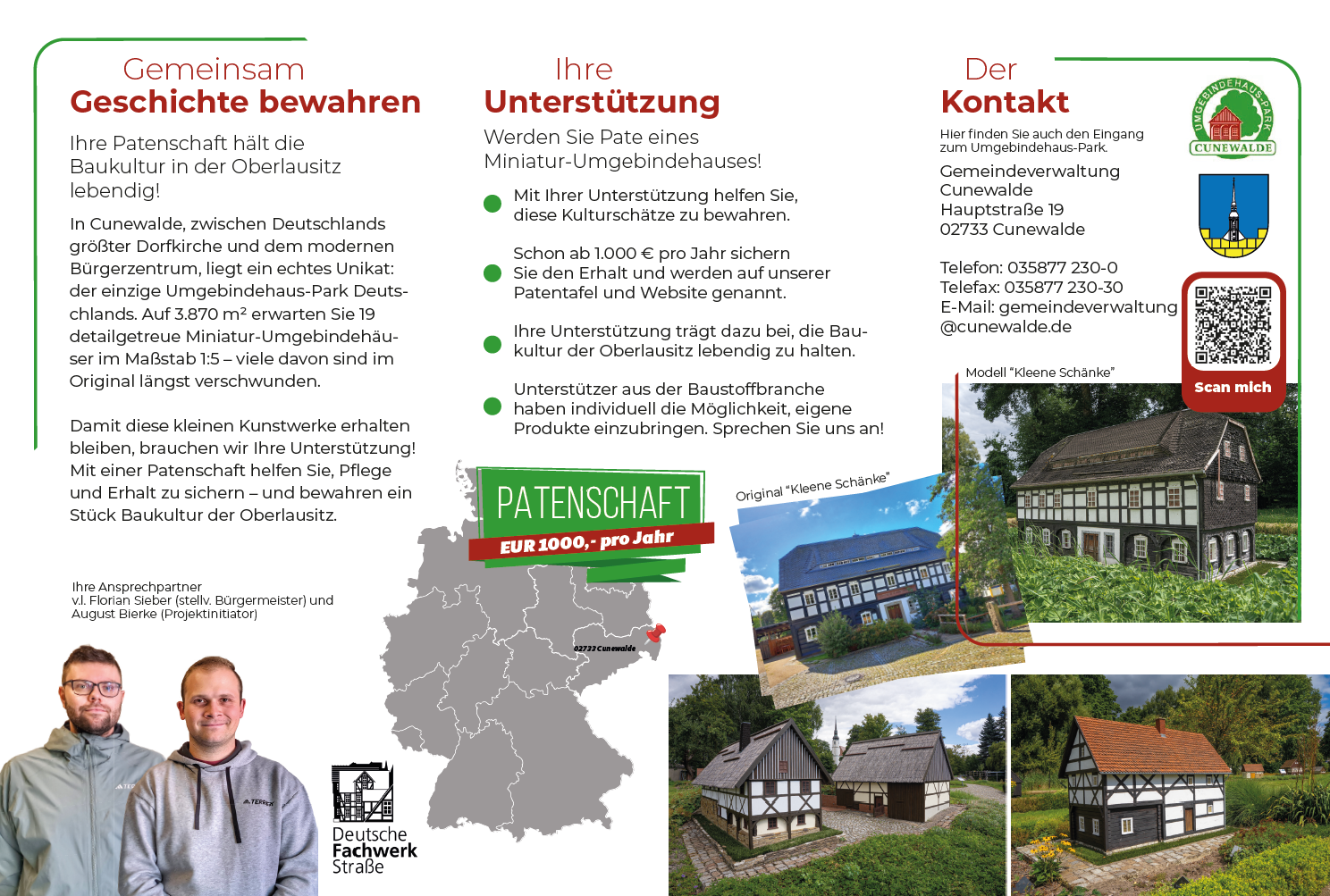 Lageplan des Umgebindehausparks mit Hausnummern