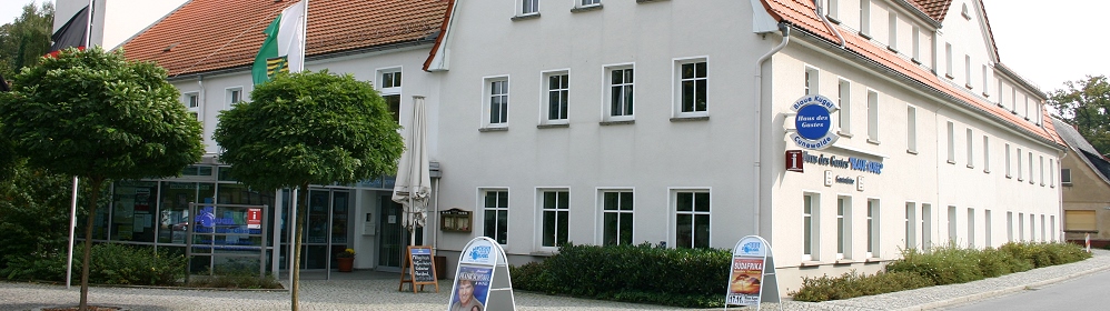 Haus des Gastes Blaue Kugel mit Fachwerkfassade